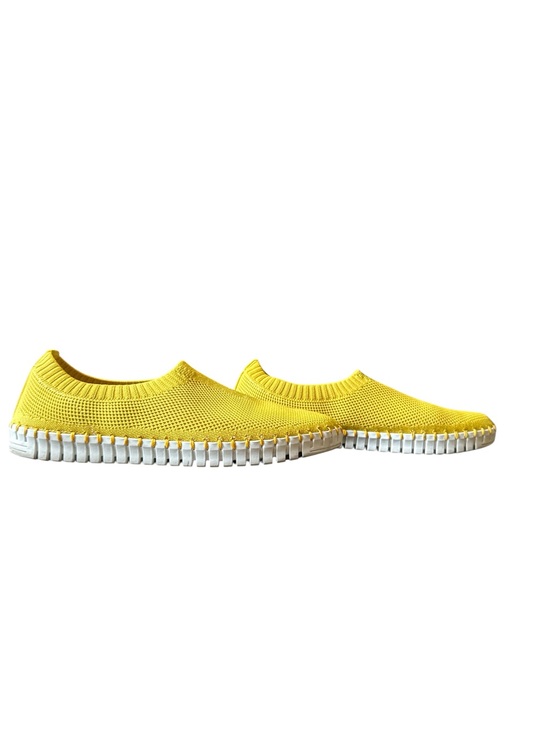 Eric Michael Shoes - Eric Michael Yellow Knit Slip-On Women's Casual Shoes size 10